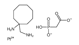 1-(aminomethyl)cyclooctan-1-amine,hydron,2-phosphonatoacetate,platinum(2+) Structure