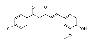 (E)-1-(4-chloro-2-methylphenyl)-5-(4-hydroxy-3-methoxyphenyl)pent-4-ene-1,3-dione Structure
