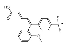 (2E,4Z)-5-(2-Methoxyphenyl)-5-[4-(trifluoromethyl)phenyl]-2,4-pentadienoic acid结构式