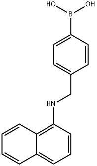 4-((萘-1-基氨基)甲基)苯基硼酸结构式