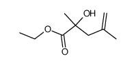 ethyl 2-hydroxy-2,4-dimethylpent-4-enoate结构式