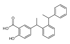 2-hydroxy-5-[1-[2-(1-phenylethyl)phenyl]ethyl]benzoic acid Structure