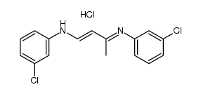 1-(m-chlorophenylamino)-3-(m-chlorophenylimino)-1-butene hydrochloride结构式