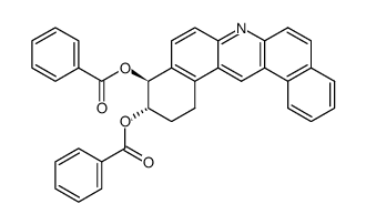 trans-3,4-bis(benzoyloxy)-1,2,3,4-tetrahydrodibenz(a,j)acridine结构式
