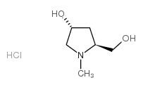 (2S,4R)-N-甲基-2-羟甲基-4-羟基吡咯烷盐酸盐结构式
