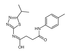 N-(4-methylphenyl)-N'-(5-propan-2-yl-1,3,4-thiadiazol-2-yl)butanediamide结构式