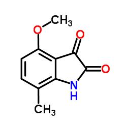 4-Methoxy-7-methyl-1H-indole-2,3-dione结构式