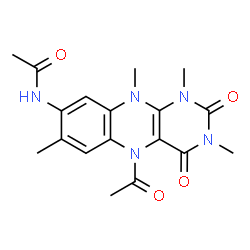 Alloxazine,8-acetamido-5-acetyl-5,10-dihydro-1,3,7,10-tetramethyl- (6CI) structure