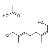 acetic acid,8-chloro-3,7-dimethylocta-2,6-dien-1-ol结构式