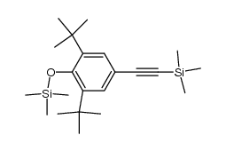 4-(2-trimethylsilylethynyl)-2,6-di-tert-butyl(trimethylsiloxy)benzene Structure