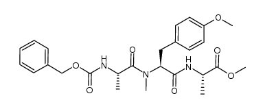 methyl N-Cbz-L-alanyl-N,O-dimethyl-L-tyrosyl-L-alaninate Structure