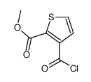 2-Thiophenecarboxylic acid, 3-(chlorocarbonyl)-, methyl ester (9CI) Structure