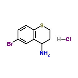 6-溴-3,4-二氢-2H-硫代色烯-4-胺盐酸盐结构式