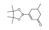 5-甲基-3-(4,4,5,5-四甲基-1,3,2-二氧杂硼硼烷-2-基)环己-2-烯-1-酮结构式