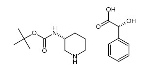 t-butyl (R)-piperidin-3-ylcarbamate R-mandelate结构式