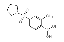 (2-甲基-4-(吡咯烷-1-基磺酰基)苯基)硼酸结构式