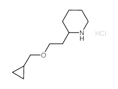 2-[2-(Cyclopropylmethoxy)ethyl]piperidine hydrochloride Structure
