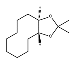 Cyclodeca-1,3-dioxole, decahydro-2,2-dimethyl-, (3aR*,11aR*)- (9CI)结构式