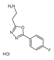 1,3,4-Oxadiazole-2-ethanamine, 5-(4-fluorophenyl)-, hydrochloride (1:1) Structure