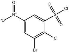 3-溴-2-氯-5-硝基苯-1-磺酰氯结构式