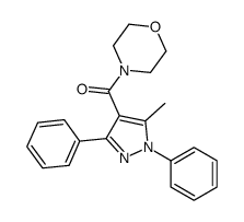 (5-methyl-1,3-diphenylpyrazol-4-yl)-morpholin-4-ylmethanone结构式