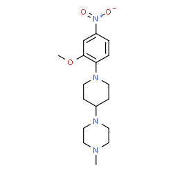 1-(1-(2-甲氧基-4-硝基苯基)哌啶-4-基)-4-甲基哌嗪结构式
