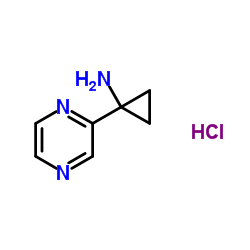 1-(Pyrazin-2-yl)cyclopropanamine hydrochloride Structure