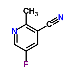 5-氟-2-甲基吡啶-3-甲腈结构式
