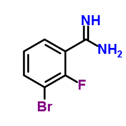 3-Bromo-2-fluorobenzenecarboximidamide Structure