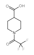 1-(2,2,2-三氟乙酰基)-4-哌啶羧酸结构式