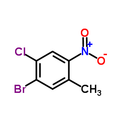 1-溴-2-氯-5-甲基-4-硝基苯结构式