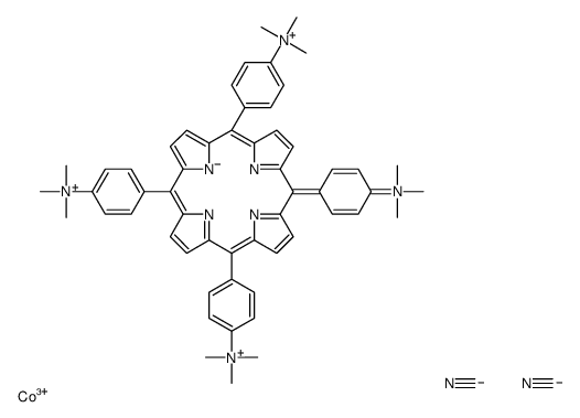 dicyano-cobalt(III)-tetrakis(4-(trimethylammonio)phenyl)porphyrin结构式