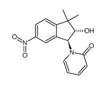 1,1-dimethyl-5-nitro-3-(2-pyridon-1-yl)indan-2-ol结构式