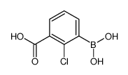 3-羧基-2-氯苯基硼酸结构式