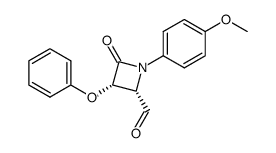 cis-1-(p-methoxyphenyl)-4-formyl-3-phenoxy-2-azetidinone Structure