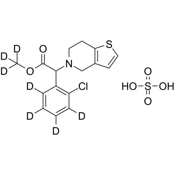 (±)-Clopidogrel-d7 sulfate Structure
