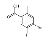 4-溴-5-氟-2-甲基苯甲酸结构式