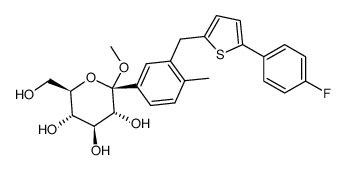(2S,3R,4S,5S,6R)-2-(3-((5-(4-fluorophenyl)thiophen-2-yl)methyl)-4-methylphenyl)-tetrahydro-6-(hydroxymethyl)-2-methoxy-2H-pyran-3,4,5-triol picture