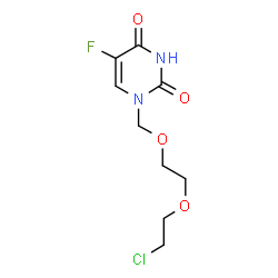1-((2-(2-chloroethoxy)ethoxy)methyl)-5-fluorouracil Structure