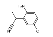 2-(2-amino-5-methoxyphenyl)propanenitrile结构式