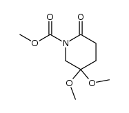 5,5-dimethoxy-2-oxopiperidine-1-carboxylic acid methyl ester结构式