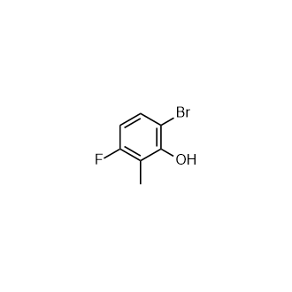 6-溴-3-氟-2-甲基苯酚结构式