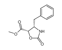 (4S,5S)-4-benzyl-2-oxo-oxazolidine-5-carboxylic acid methyl ether结构式