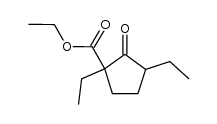 1,3-diethyl-2-oxo-cyclopentanecarboxylic acid ethyl ester结构式