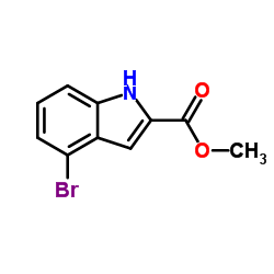 4-溴-2-吲哚甲酸甲酯结构式