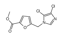 5-[(4,5-二氯-1H-咪唑-1-基)甲基]-2-糠酸甲酯结构式