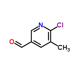 6-氯-5-甲基吡啶-3-羧醛结构式