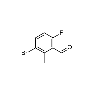 3-溴-6-氟-2-甲基苯甲醛结构式
