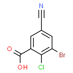 3-溴-2-氯-5-氰基苯甲酸结构式