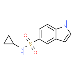 N-环丙基-1H-吲哚-5磺酰胺结构式